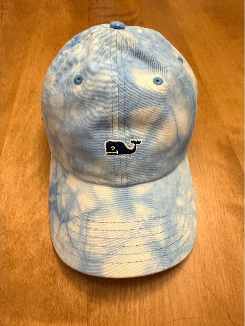 NWT Vineyard Vines Whale Logo Blue Tie-Die Adjustable Men's Baseball Cap Hat